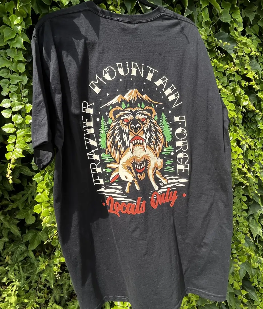 A LONG SHOT OF THE CUSTOMIZED T-SHIRT