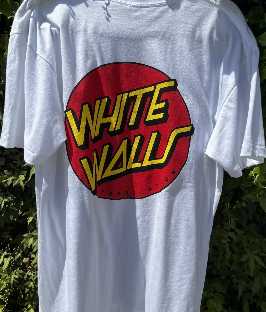 A long shot of the white walls fabrication t-shirt