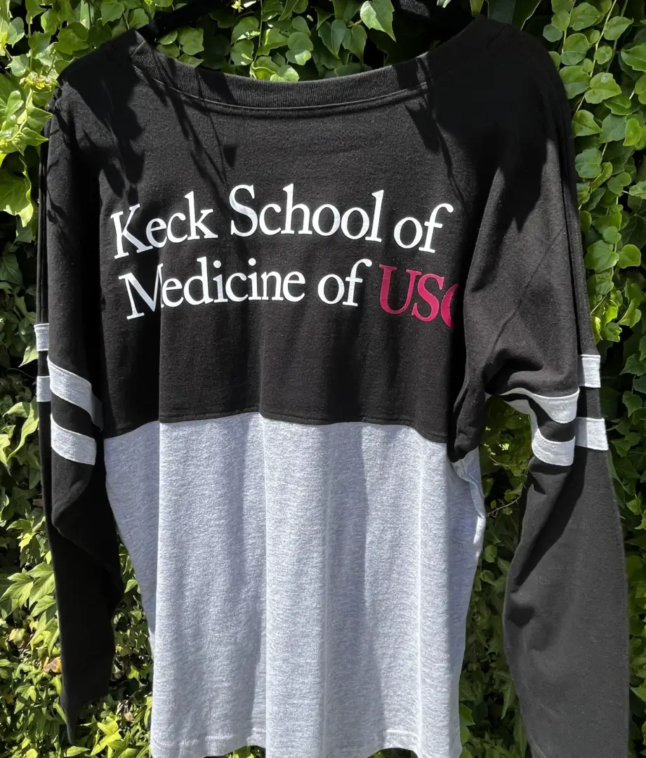 A long shot of the medicine college student t-shirt